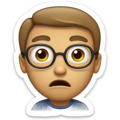 Surprised scared  sticker