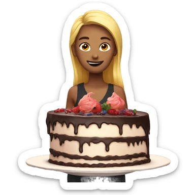 Scorpio with cake sticker