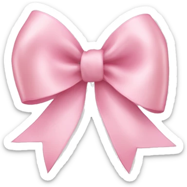 light pink ribbon bow sticker