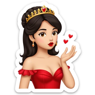 Princesa Lanzando beso  sticker