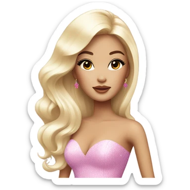 glamorous asian barbie  sticker