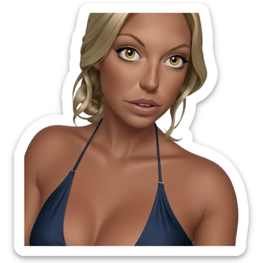 blonde girl in elegant dress sticker