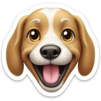 Smiley dog sticker