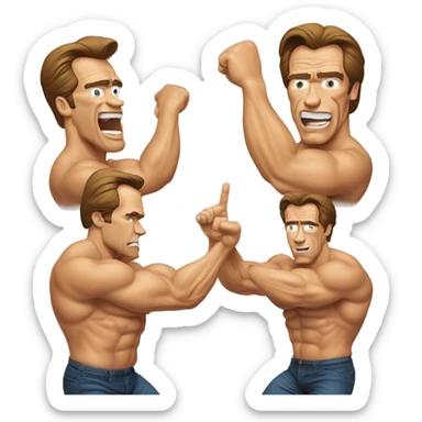 Arnold Schwarzenegger 1975 in is Best Pose sticker
