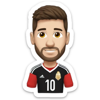 messi wear egypt t shirt sticker