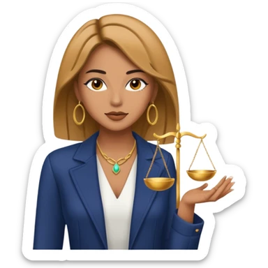 Libra woman emoji, modern, chic sticker