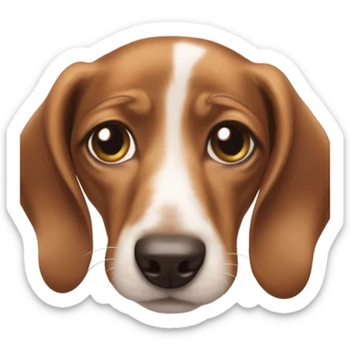 Thinking bubble with dachshund puppy sticker