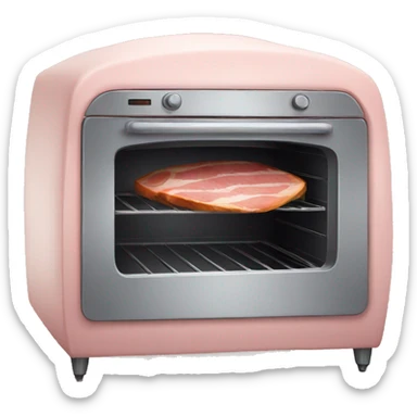 Oven with ham inside sticker