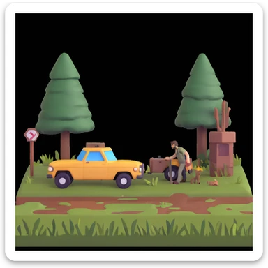 The Last of Us inspired scene sticker