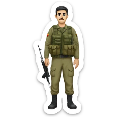 Kurdistan peshmerga in mountain   sticker