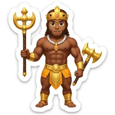 Hanumanji and mace sticker