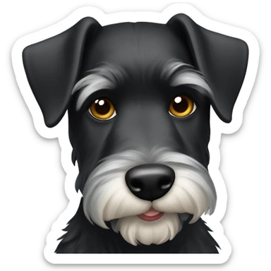 A black Miniature Schnauzer dog sticker
