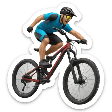 Mountain bike jump sticker