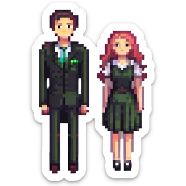 married couple, husband and wife sticker