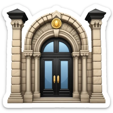 embassy entrance, no flag sticker