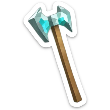a diamond pickaxe from minecraft sticker