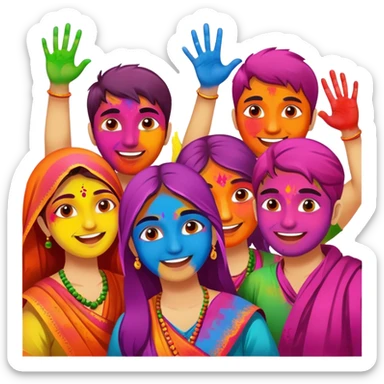 Holi  sticker