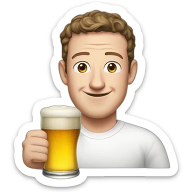 mark zuckerberg with beer sticker