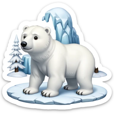 white winter & artic animal (except bear)  sticker