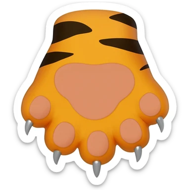 Tiger paw emoji sticker