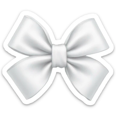 White bow sticker