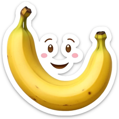 Funny banana sticker