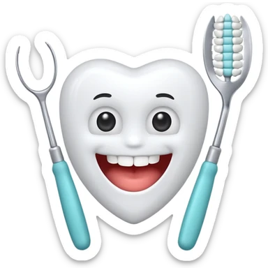 generate an emoticon Dental treatment sticker