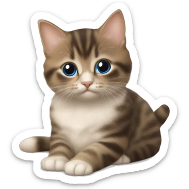 chaton qui fait caca et pipi en même temps et qui fait un poirier ￼ sticker