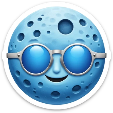 blue moon with 80’s sunglasses sticker