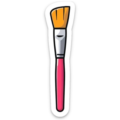 Makeup brush beauty tool sticker