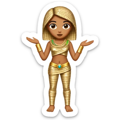 The Mummy from Universal Monsters with beige sequin outfit  sticker