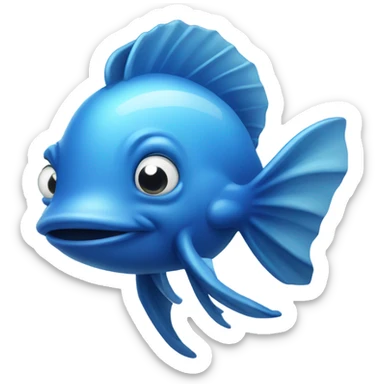 Blue sea animals sticker