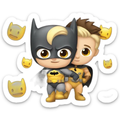 baby batman and baby robin sticker
