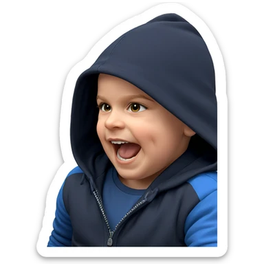 realistic meme of boy indoors sticker