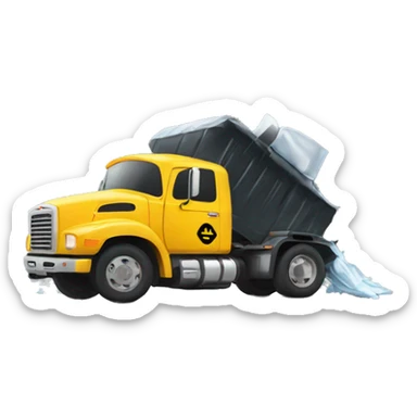 truck hit by a taxi sticker