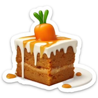 carrot cake with caramel  sticker