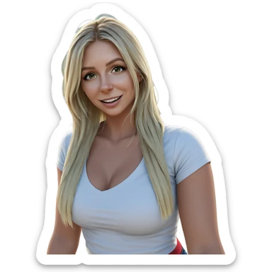 blonde girl smiling outdoors sticker