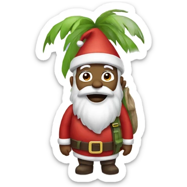Island santa sticker