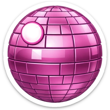 Pink disco ball sticker