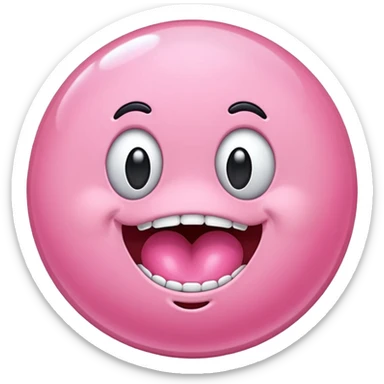 Pink bubble-gum sticker
