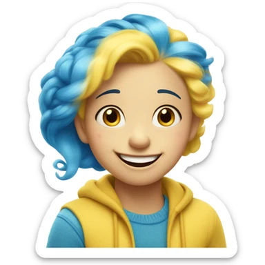 Disney Pixar character Joy from inside out yellow skin  sticker