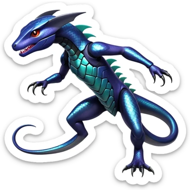 Shiny Exotic epic Salandit-Genesect-Koraidon-Fakémon-hybrid-creature (full body)  sticker