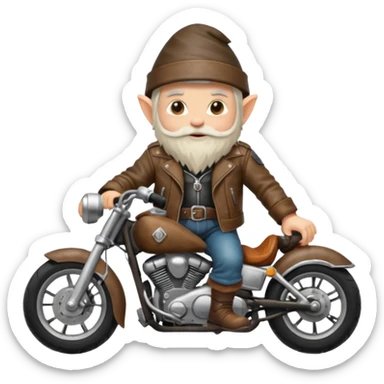 Gnome biker sticker