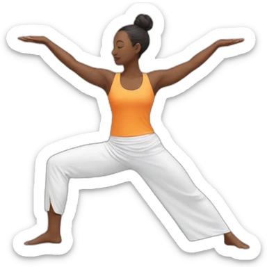 Bird of paradise yoga pose sticker
