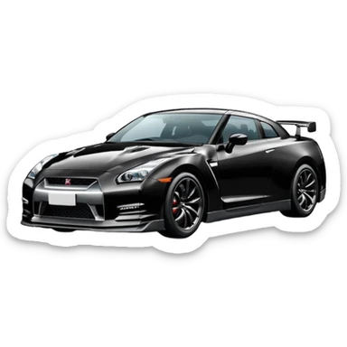 Nissan GTR black  sticker