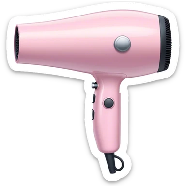 Light pink and white hair dryer sticker