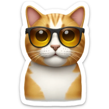 Cat with sunglasses sticker