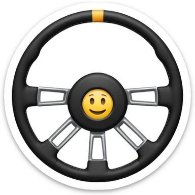 steering wheel no smile  sticker