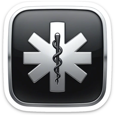 black medical symbol  sticker