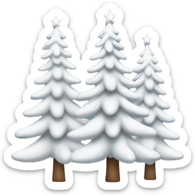 actual white fir christmas tree isolated.  sticker